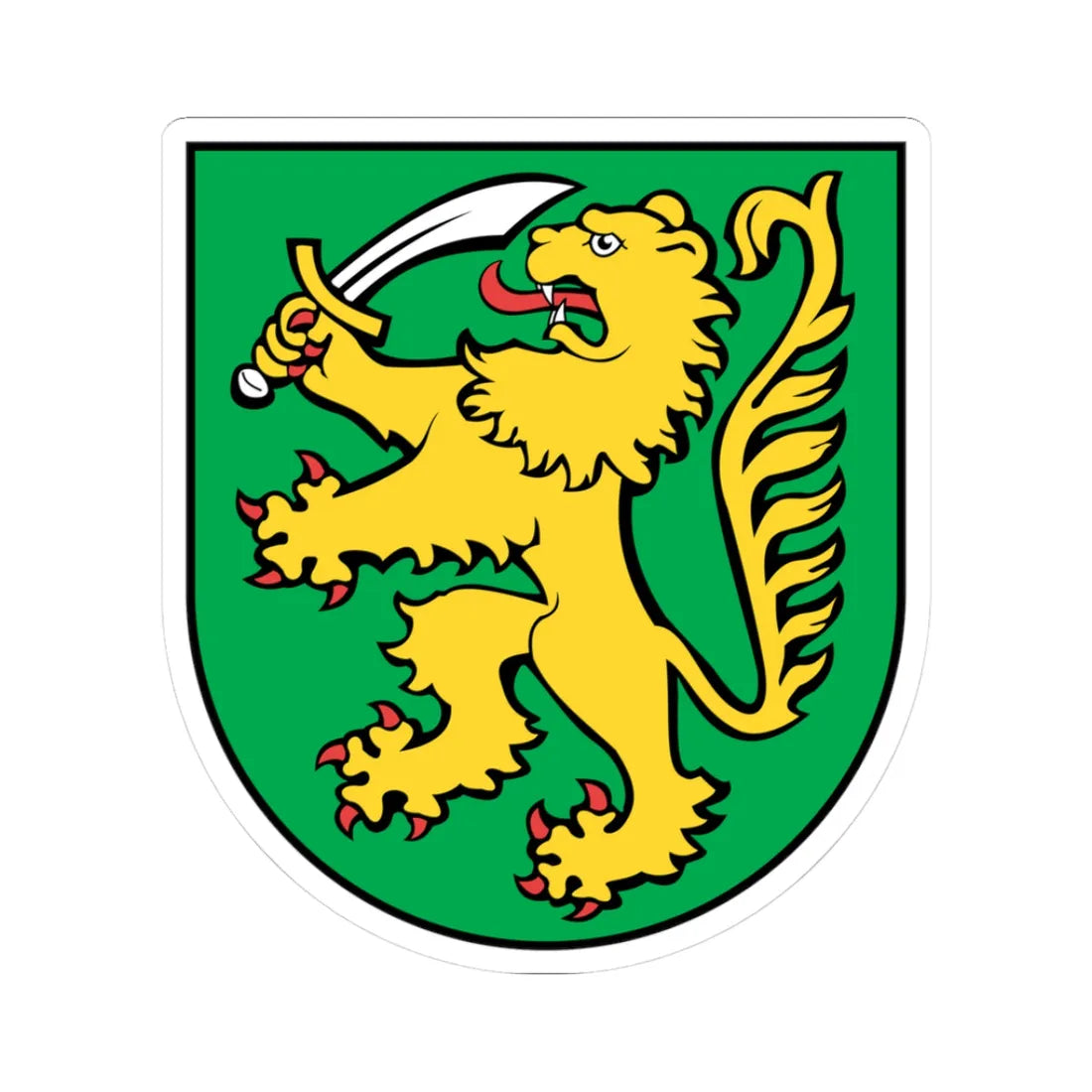 CHE Calanca COA (Switzerland) (Coat of Arms) STICKER Vinyl Kiss-Cut Decal 3 Inch White - The Sticker Space