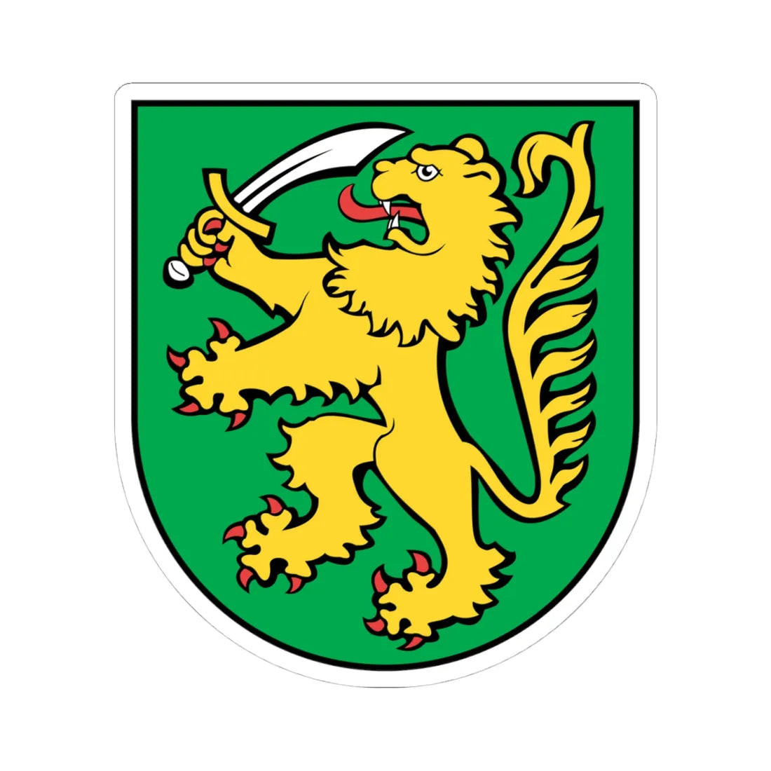 CHE Calanca COA (Switzerland) (Coat of Arms) STICKER Vinyl Kiss-Cut Decal 4 Inch White - The Sticker Space
