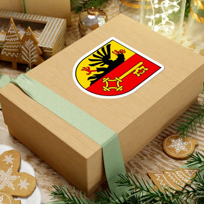 CHE Canton de Genève écu seul COA (Switzerland) (Coat of Arms) STICKER Vinyl Kiss-Cut Decal - The Sticker Space