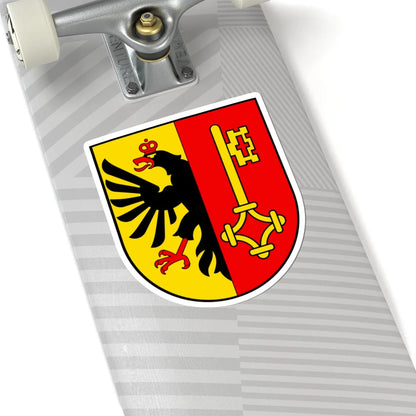 CHE Canton de Genève écu seul COA (Switzerland) (Coat of Arms) STICKER Vinyl Kiss-Cut Decal - The Sticker Space