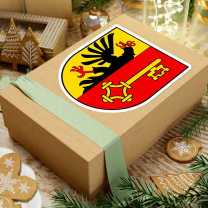 CHE Canton de Genève écu seul COA (Switzerland) (Coat of Arms) STICKER Vinyl Kiss-Cut Decal - The Sticker Space