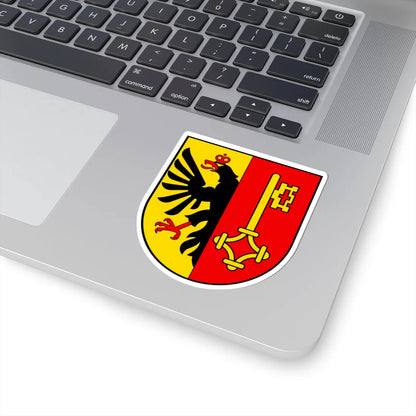 CHE Canton de Genève écu seul COA (Switzerland) (Coat of Arms) STICKER Vinyl Kiss-Cut Decal - The Sticker Space