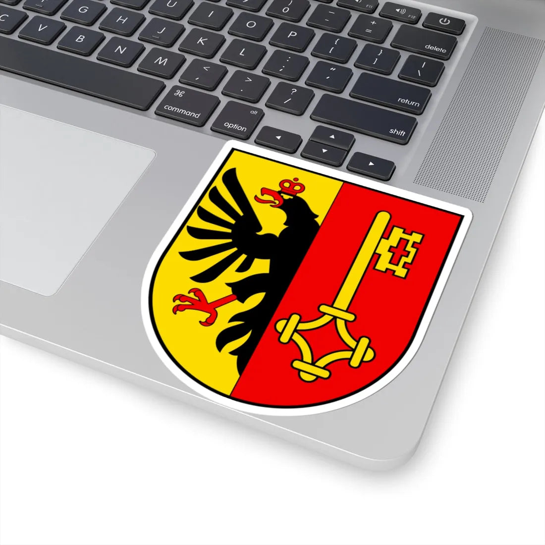 CHE Canton de Genève écu seul COA (Switzerland) (Coat of Arms) STICKER Vinyl Kiss-Cut Decal - The Sticker Space