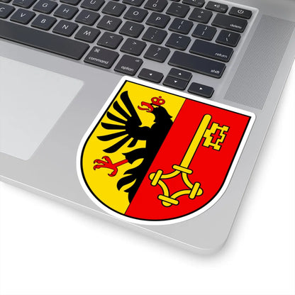 CHE Canton de Genève écu seul COA (Switzerland) (Coat of Arms) STICKER Vinyl Kiss-Cut Decal - The Sticker Space