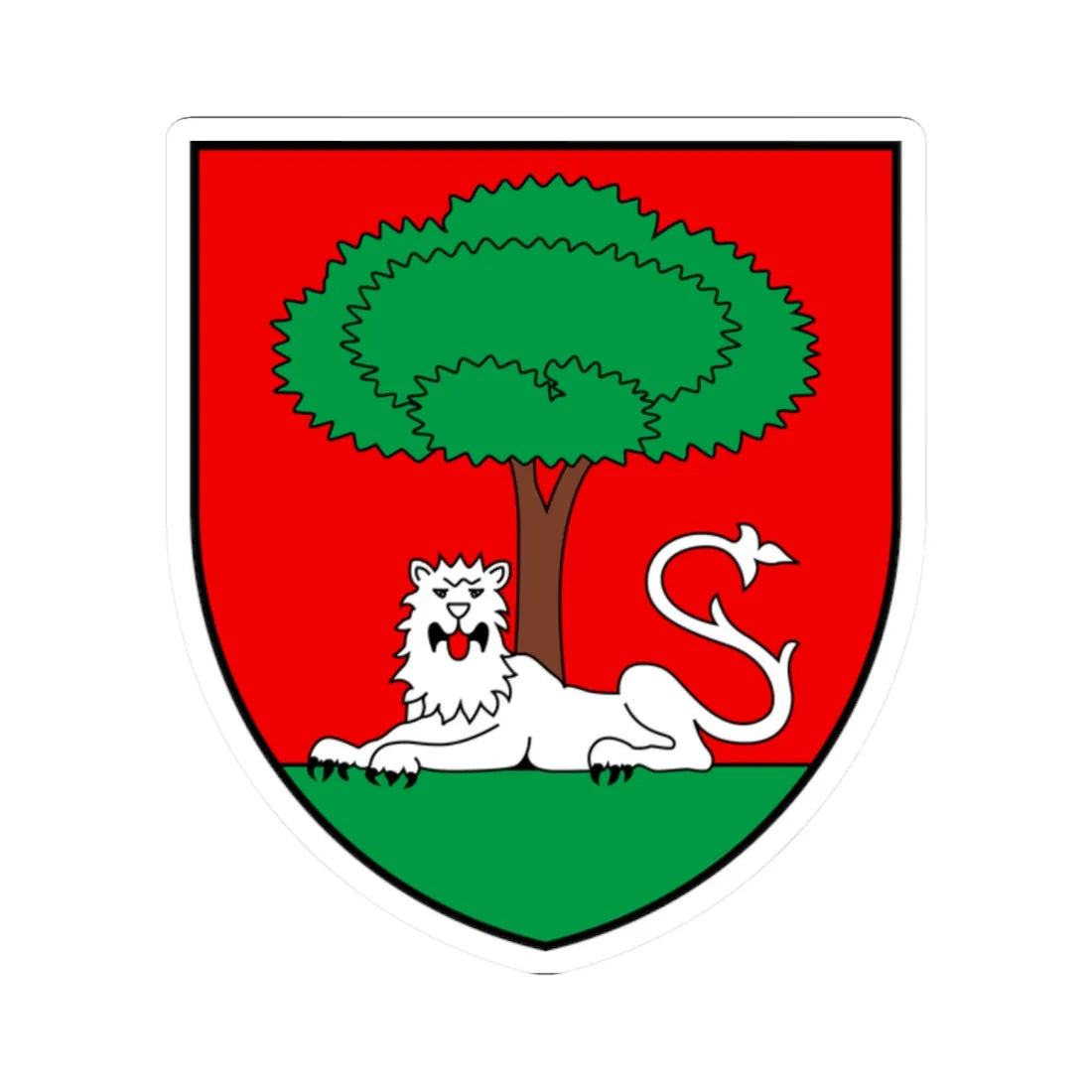 CHE Carouge COA (Switzerland) (Coat of Arms) STICKER Vinyl Kiss-Cut Decal 2 Inch White - The Sticker Space
