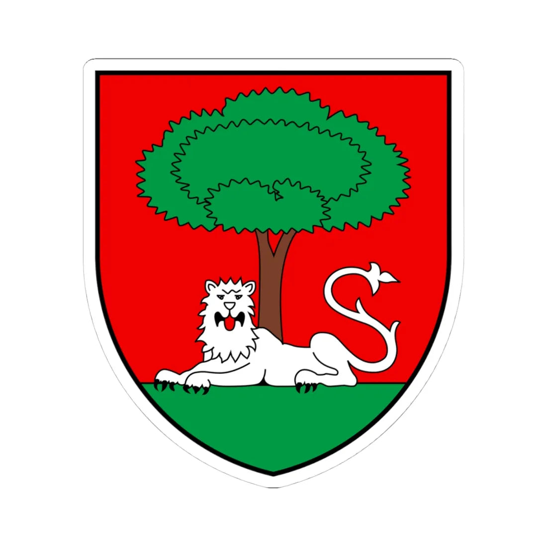 CHE Carouge COA (Switzerland) (Coat of Arms) STICKER Vinyl Kiss-Cut Decal 4 Inch White - The Sticker Space