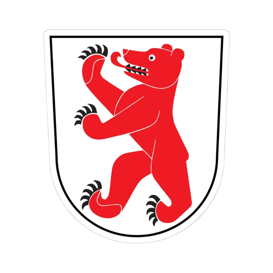 CHE Cham COA (Switzerland) (Coat of Arms) STICKER Vinyl Kiss-Cut Decal 4 Inch White - The Sticker Space