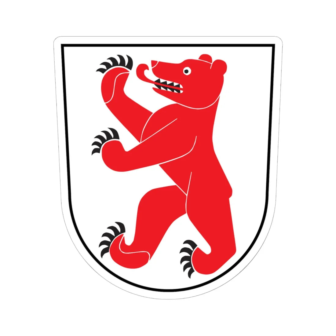 CHE Cham COA (Switzerland) (Coat of Arms) STICKER Vinyl Kiss-Cut Decal 6 Inch White - The Sticker Space