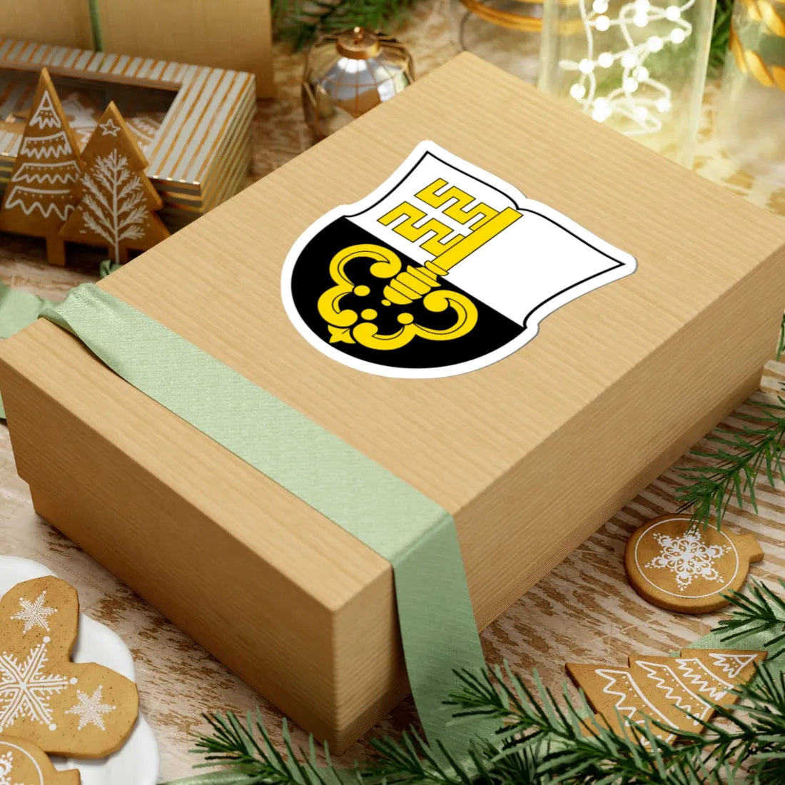 CHE Cottens FR COA Alt 01 (Switzerland) (Coat of Arms) STICKER Vinyl Kiss-Cut Decal - The Sticker Space