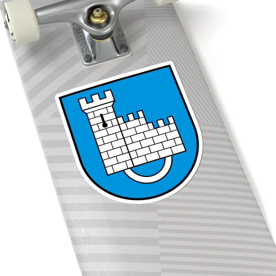 CHE District de la Sarine COA (Switzerland) (Coat of Arms) STICKER Vinyl Kiss-Cut Decal - The Sticker Space