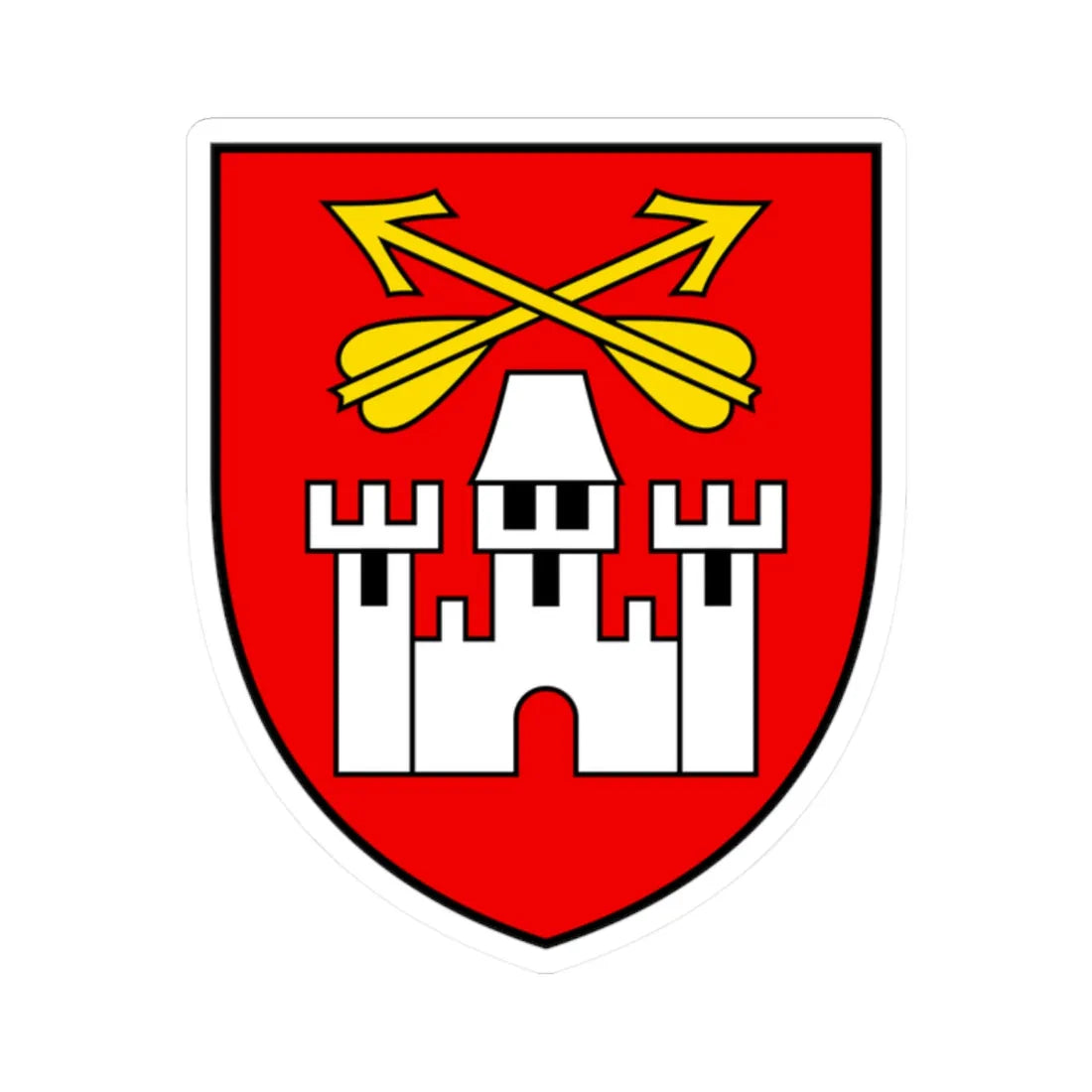 CHE Finhaut COA (Switzerland) (Coat of Arms) STICKER Vinyl Kiss-Cut Decal 2 Inch White - The Sticker Space