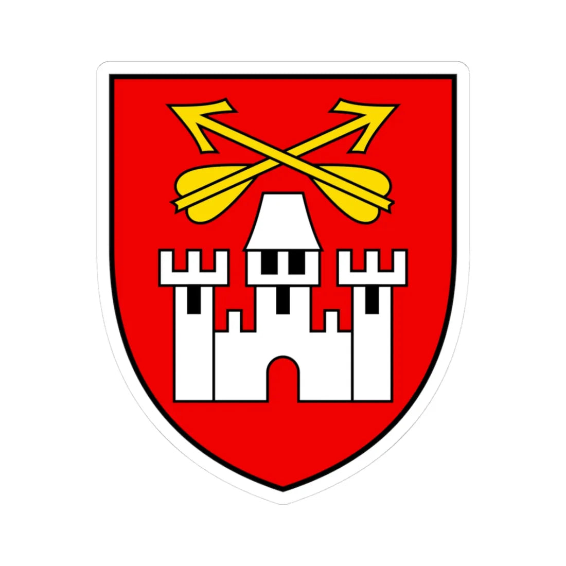 CHE Finhaut COA (Switzerland) (Coat of Arms) STICKER Vinyl Kiss-Cut Decal 3 Inch White - The Sticker Space