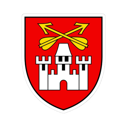 CHE Finhaut COA (Switzerland) (Coat of Arms) STICKER Vinyl Kiss-Cut Decal 4 Inch White - The Sticker Space