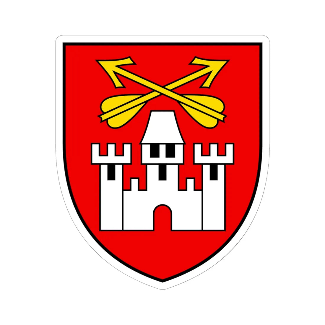 CHE Finhaut COA (Switzerland) (Coat of Arms) STICKER Vinyl Kiss-Cut Decal 6 Inch White - The Sticker Space