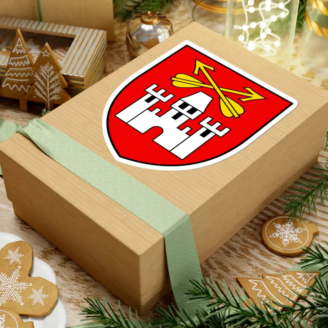 CHE Finhaut COA (Switzerland) (Coat of Arms) STICKER Vinyl Kiss-Cut Decal - The Sticker Space