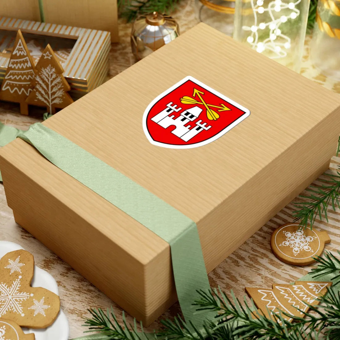 CHE Finhaut COA (Switzerland) (Coat of Arms) STICKER Vinyl Kiss-Cut Decal - The Sticker Space