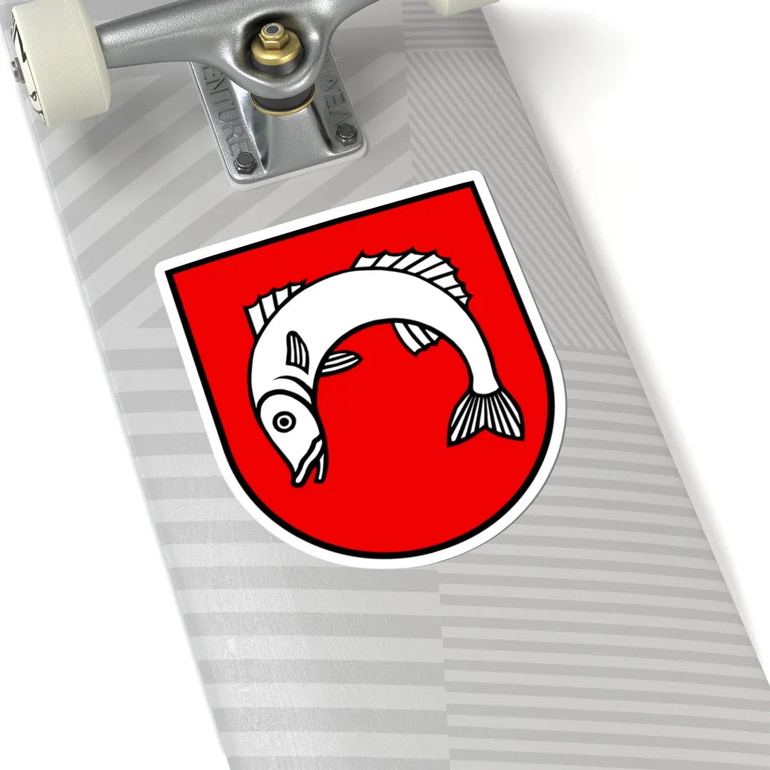 CHE Fischbach-Göslikon COA (Switzerland) (Coat of Arms) STICKER Vinyl Kiss-Cut Decal - The Sticker Space