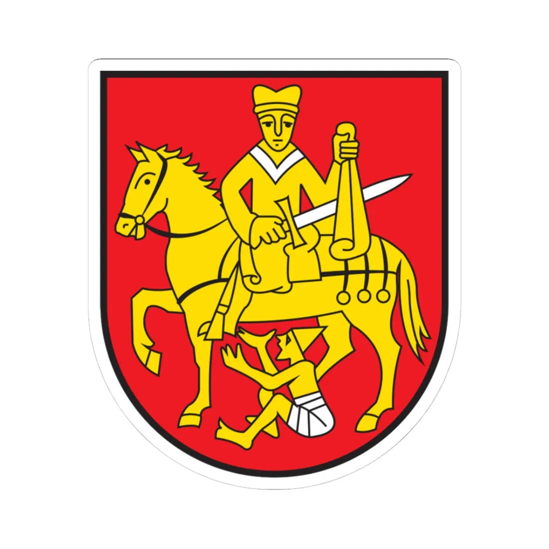 CHE Flims COA (Switzerland) (Coat of Arms) STICKER Vinyl Kiss-Cut Decal 3 Inch White - The Sticker Space