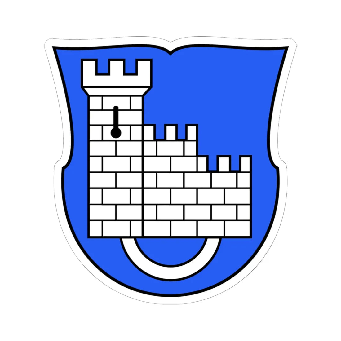 CHE Fribourg COA (Switzerland) (Coat of Arms) STICKER Vinyl Kiss-Cut Decal 6 Inch White - The Sticker Space