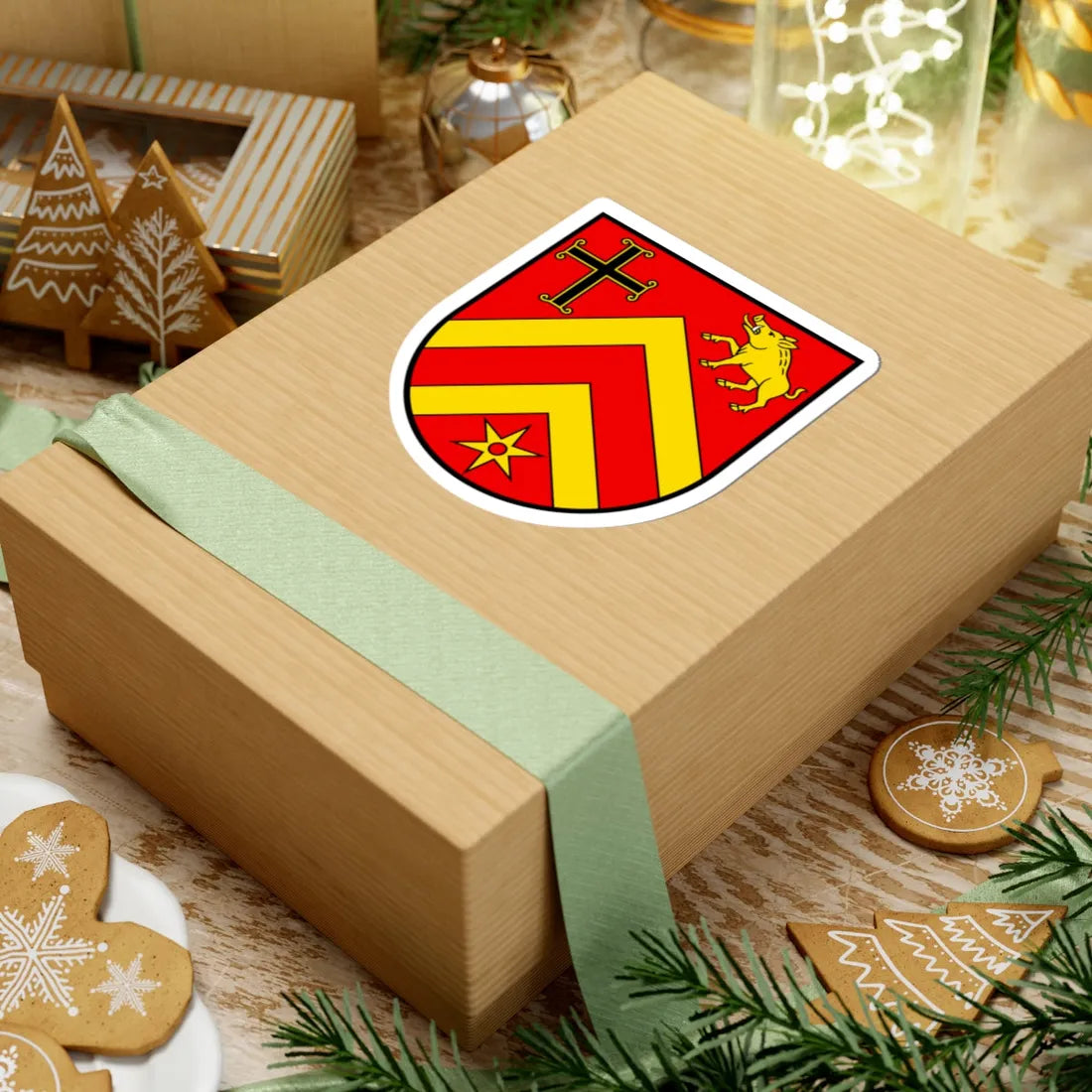 CHE Fétigny-Ménières COA (Switzerland) (Coat of Arms) STICKER Vinyl Kiss-Cut Decal - The Sticker Space