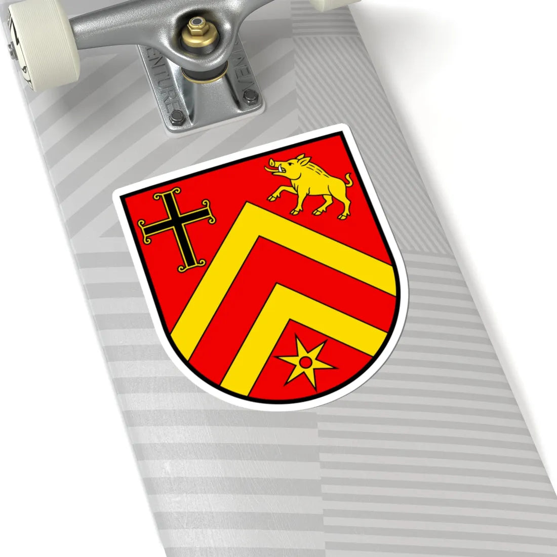 CHE Fétigny-Ménières COA (Switzerland) (Coat of Arms) STICKER Vinyl Kiss-Cut Decal - The Sticker Space