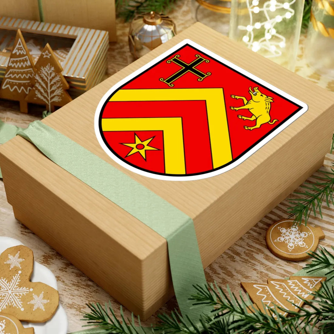 CHE Fétigny-Ménières COA (Switzerland) (Coat of Arms) STICKER Vinyl Kiss-Cut Decal - The Sticker Space