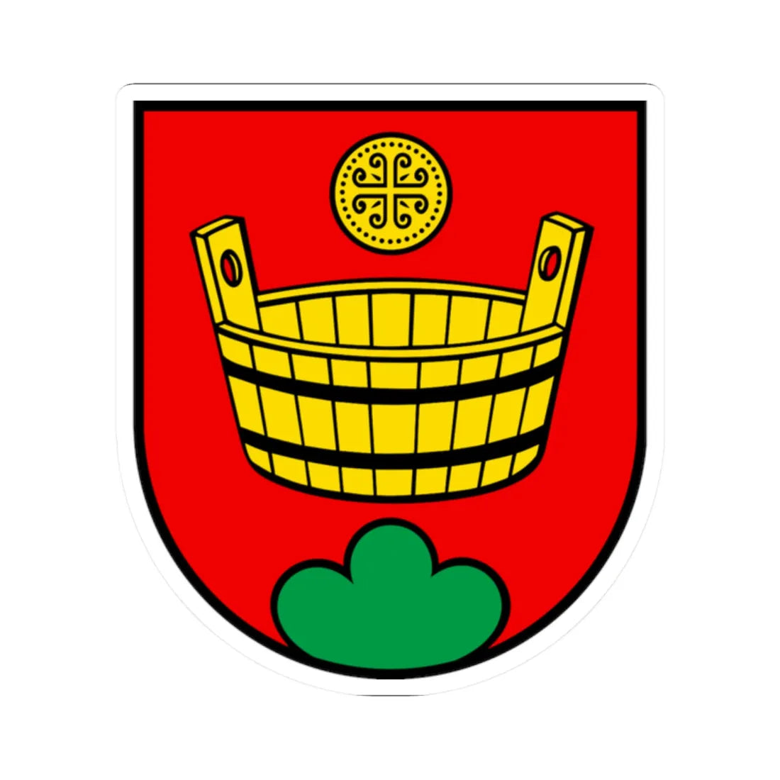 CHE Geltwil COA (Switzerland) (Coat of Arms) STICKER Vinyl Kiss-Cut Decal 2 Inch White - The Sticker Space