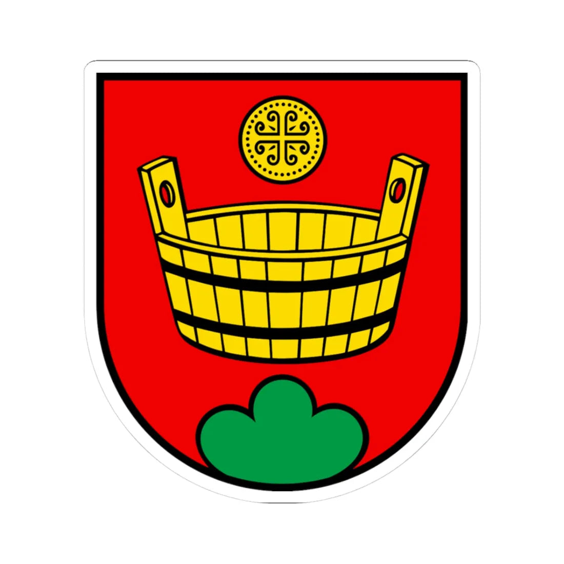 CHE Geltwil COA (Switzerland) (Coat of Arms) STICKER Vinyl Kiss-Cut Decal 3 Inch White - The Sticker Space