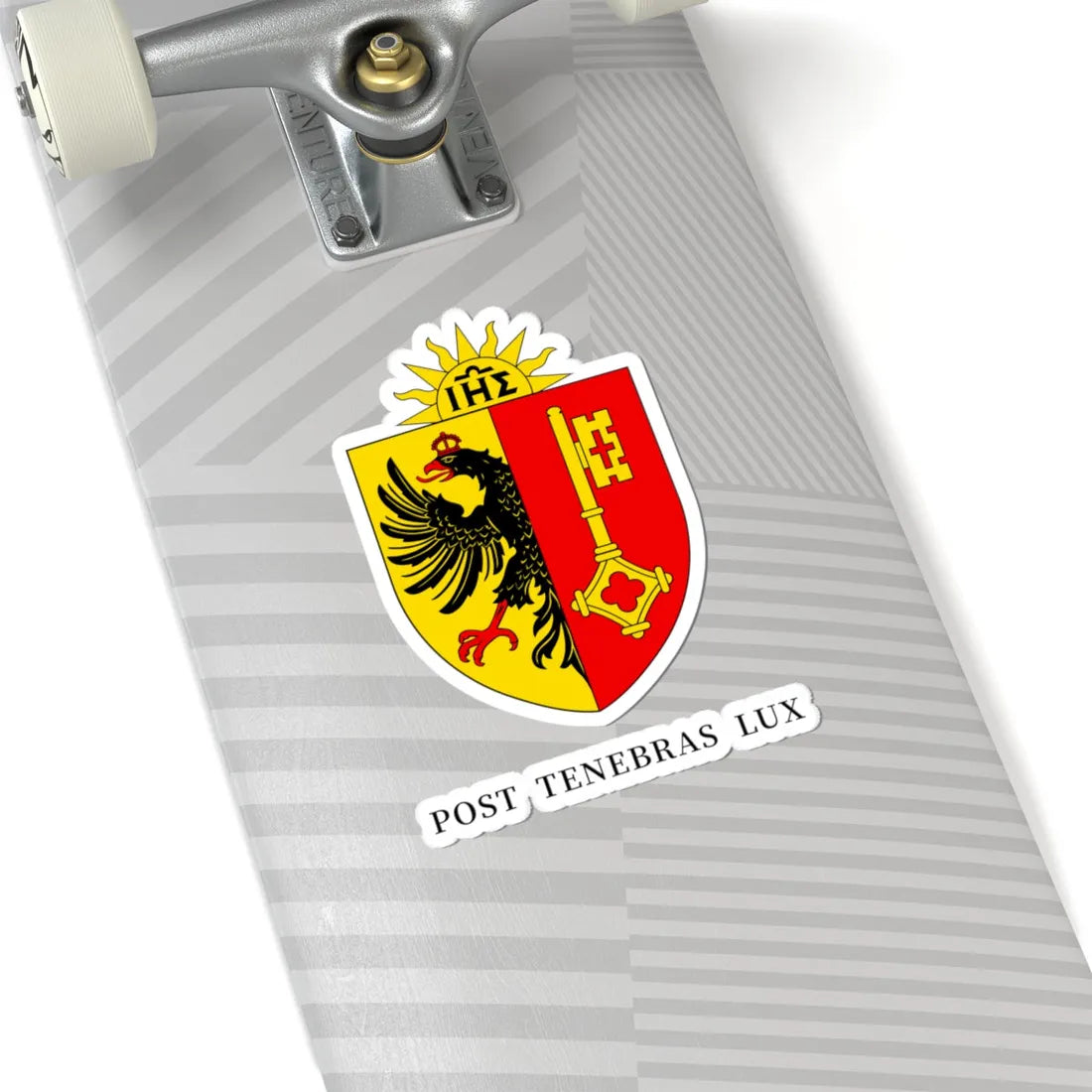 CHE Genève armes complètes COA (Switzerland) (Coat of Arms) STICKER Vinyl Kiss-Cut Decal - The Sticker Space