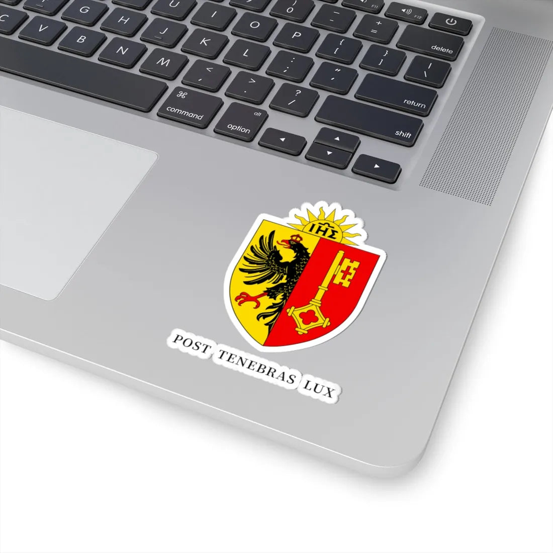 CHE Genève armes complètes COA (Switzerland) (Coat of Arms) STICKER Vinyl Kiss-Cut Decal - The Sticker Space