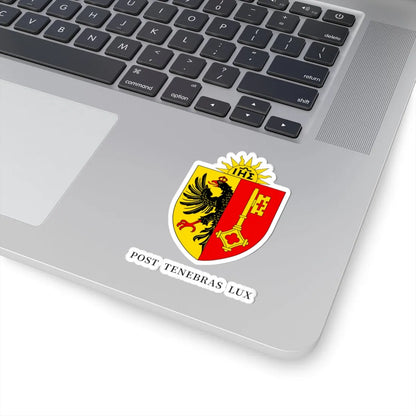 CHE Genève armes complètes COA (Switzerland) (Coat of Arms) STICKER Vinyl Kiss-Cut Decal - The Sticker Space