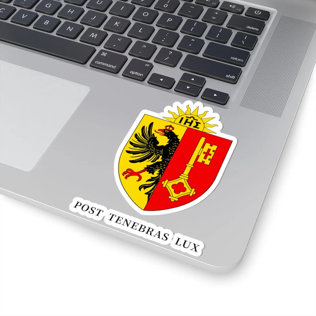 CHE Genève armes complètes COA (Switzerland) (Coat of Arms) STICKER Vinyl Kiss-Cut Decal - The Sticker Space