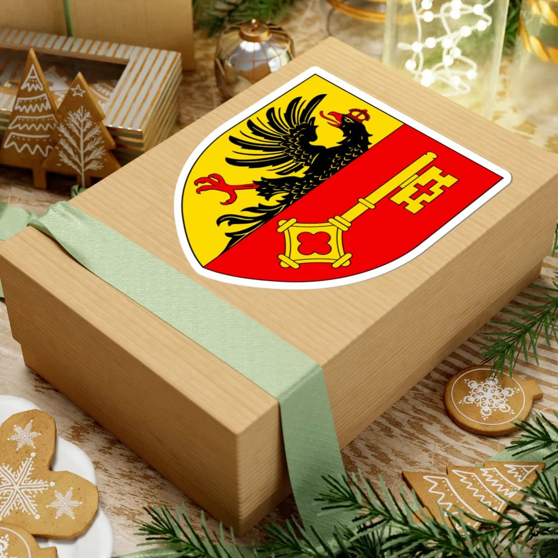 CHE Genève COA (Switzerland) (Coat of Arms) STICKER Vinyl Kiss-Cut Decal - The Sticker Space