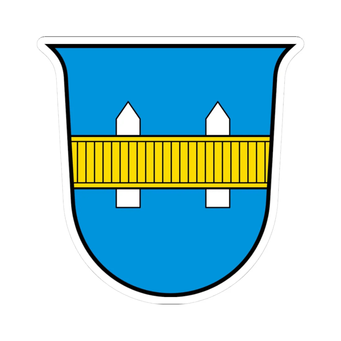 CHE Gisikon COA 2 (Switzerland) (Coat of Arms) STICKER Vinyl Kiss-Cut Decal 3 Inch White - The Sticker Space