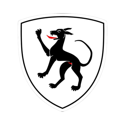 CHE Giswil COA (Switzerland) (Coat of Arms) STICKER Vinyl Kiss-Cut Decal 3 Inch White - The Sticker Space