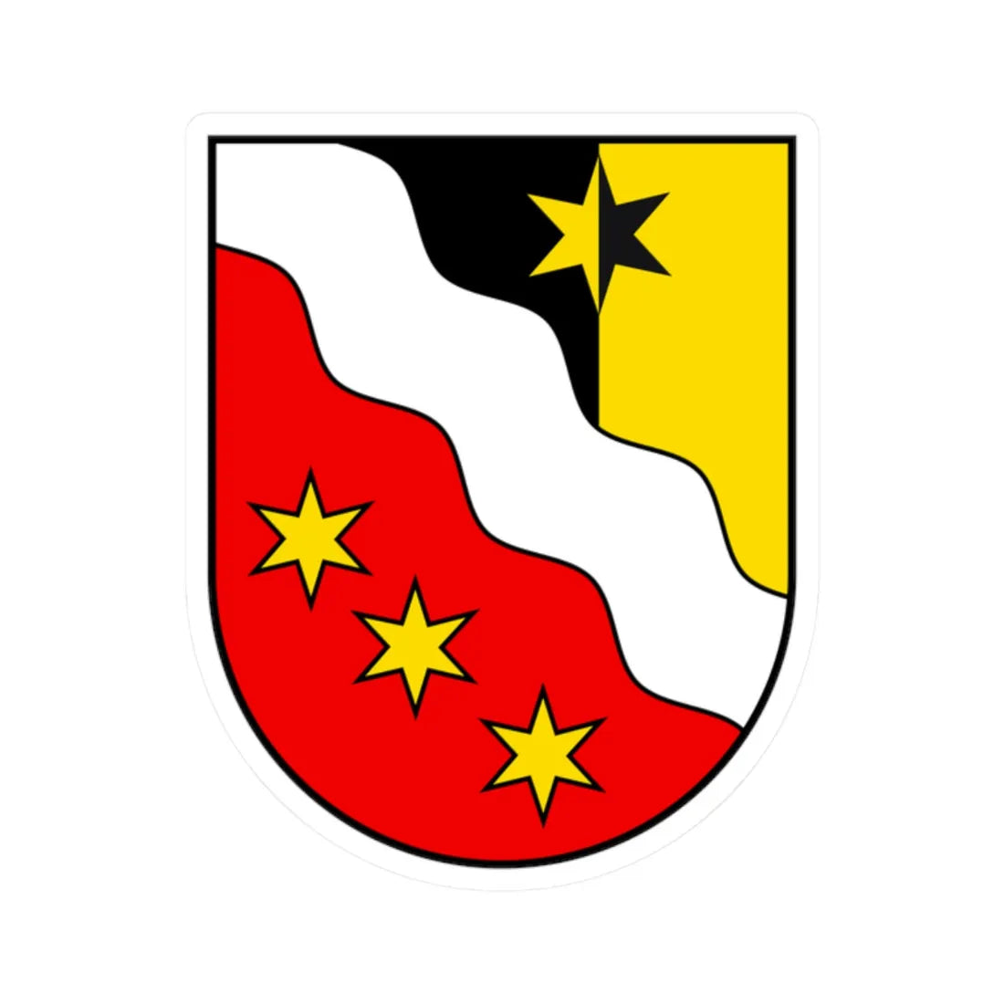 CHE Glarus COA (Switzerland) (Coat of Arms) STICKER Vinyl Kiss-Cut Decal 2 Inch White - The Sticker Space