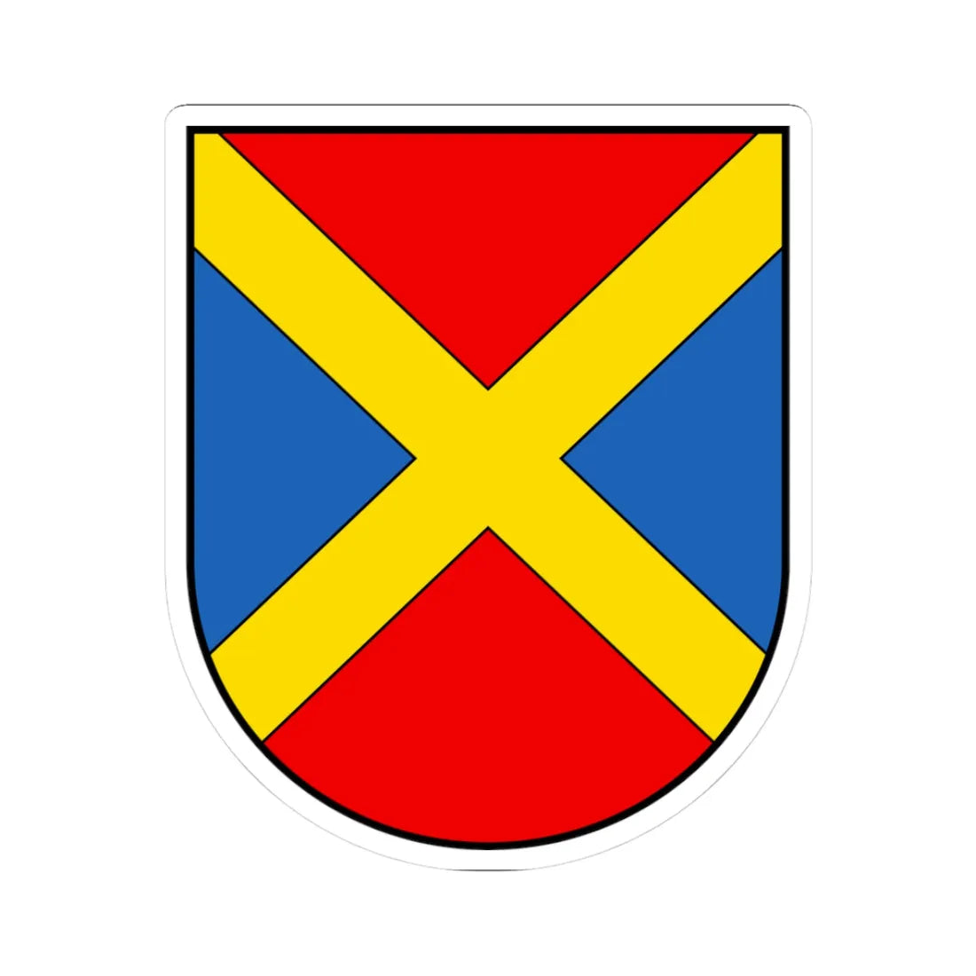 CHE Gordola COA (Switzerland) (Coat of Arms) STICKER Vinyl Kiss-Cut Decal 3 Inch White - The Sticker Space