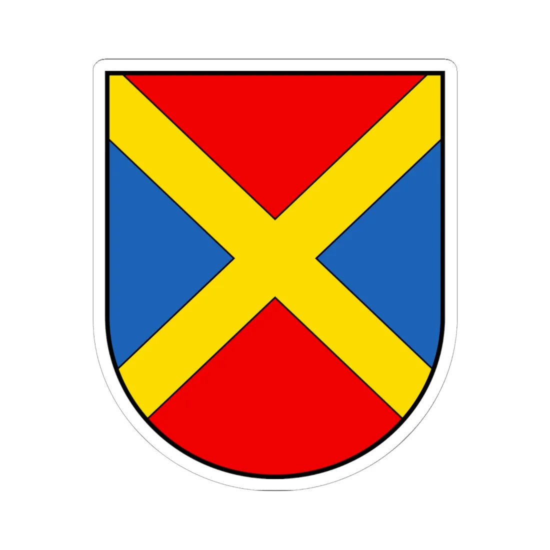 CHE Gordola COA (Switzerland) (Coat of Arms) STICKER Vinyl Kiss-Cut Decal 6 Inch White - The Sticker Space