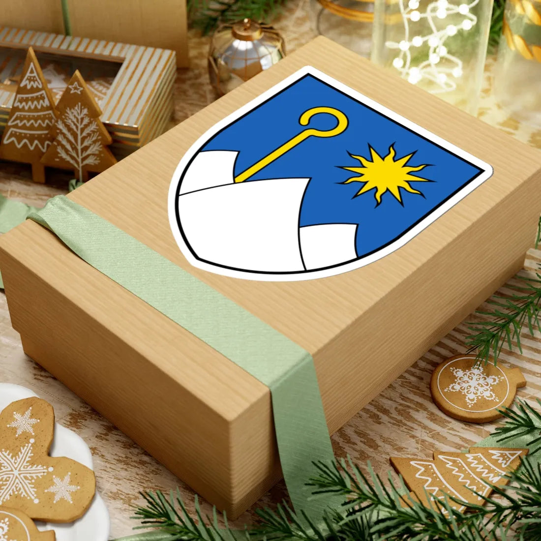 CHE Guttet-Feschel COA (Switzerland) (Coat of Arms) STICKER Vinyl Kiss-Cut Decal - The Sticker Space