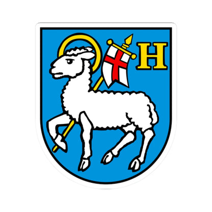 CHE Hergiswil bei Willisau COA (Switzerland) (Coat of Arms) STICKER Vinyl Kiss-Cut Decal 2 Inch White - The Sticker Space