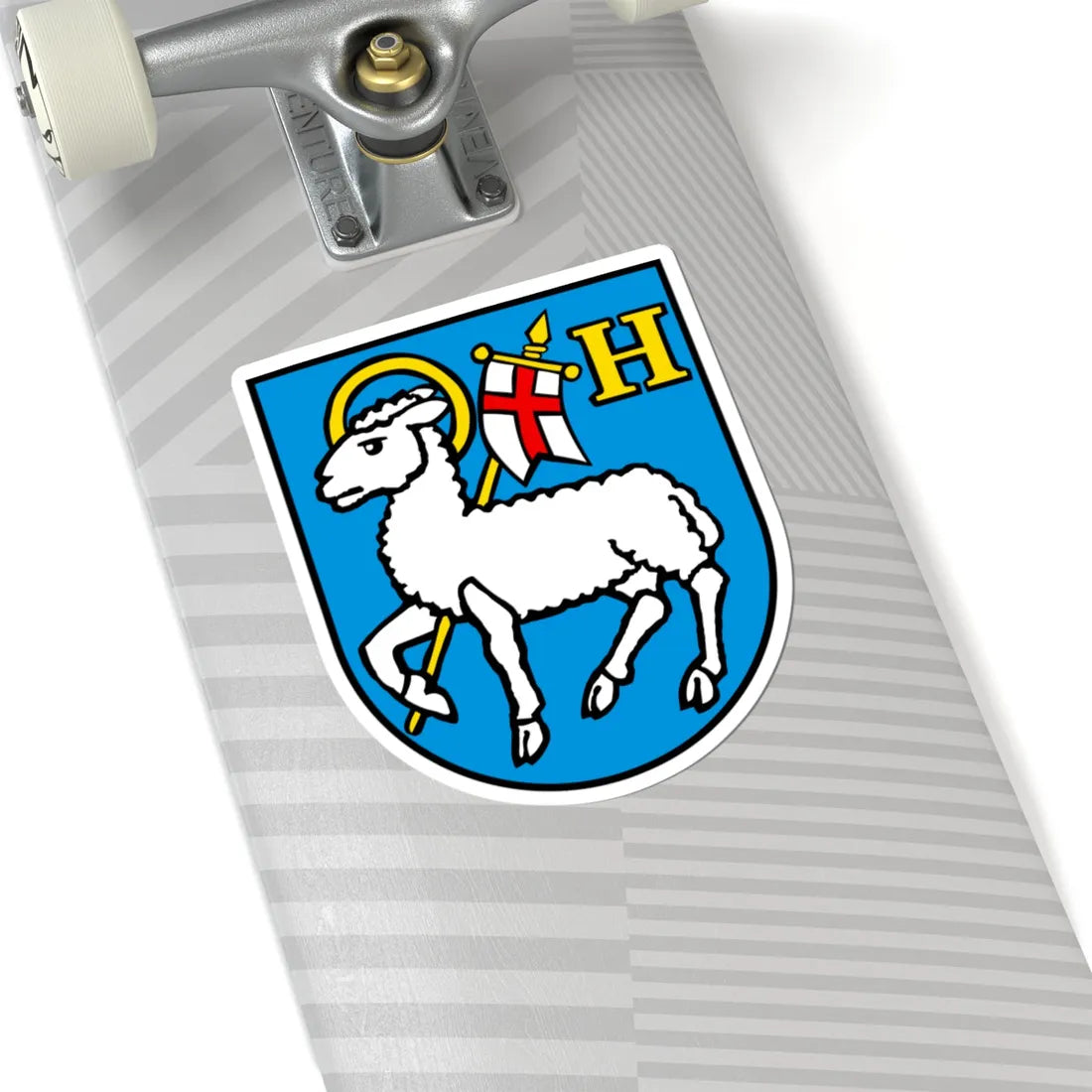 CHE Hergiswil bei Willisau COA (Switzerland) (Coat of Arms) STICKER Vinyl Kiss-Cut Decal - The Sticker Space