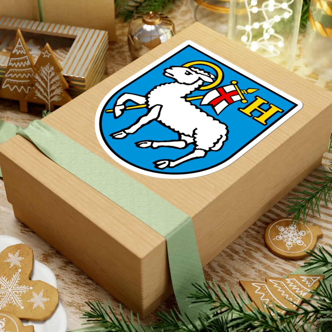 CHE Hergiswil bei Willisau COA (Switzerland) (Coat of Arms) STICKER Vinyl Kiss-Cut Decal - The Sticker Space