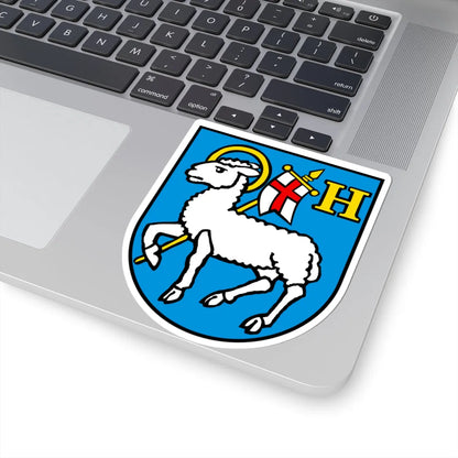 CHE Hergiswil bei Willisau COA (Switzerland) (Coat of Arms) STICKER Vinyl Kiss-Cut Decal - The Sticker Space