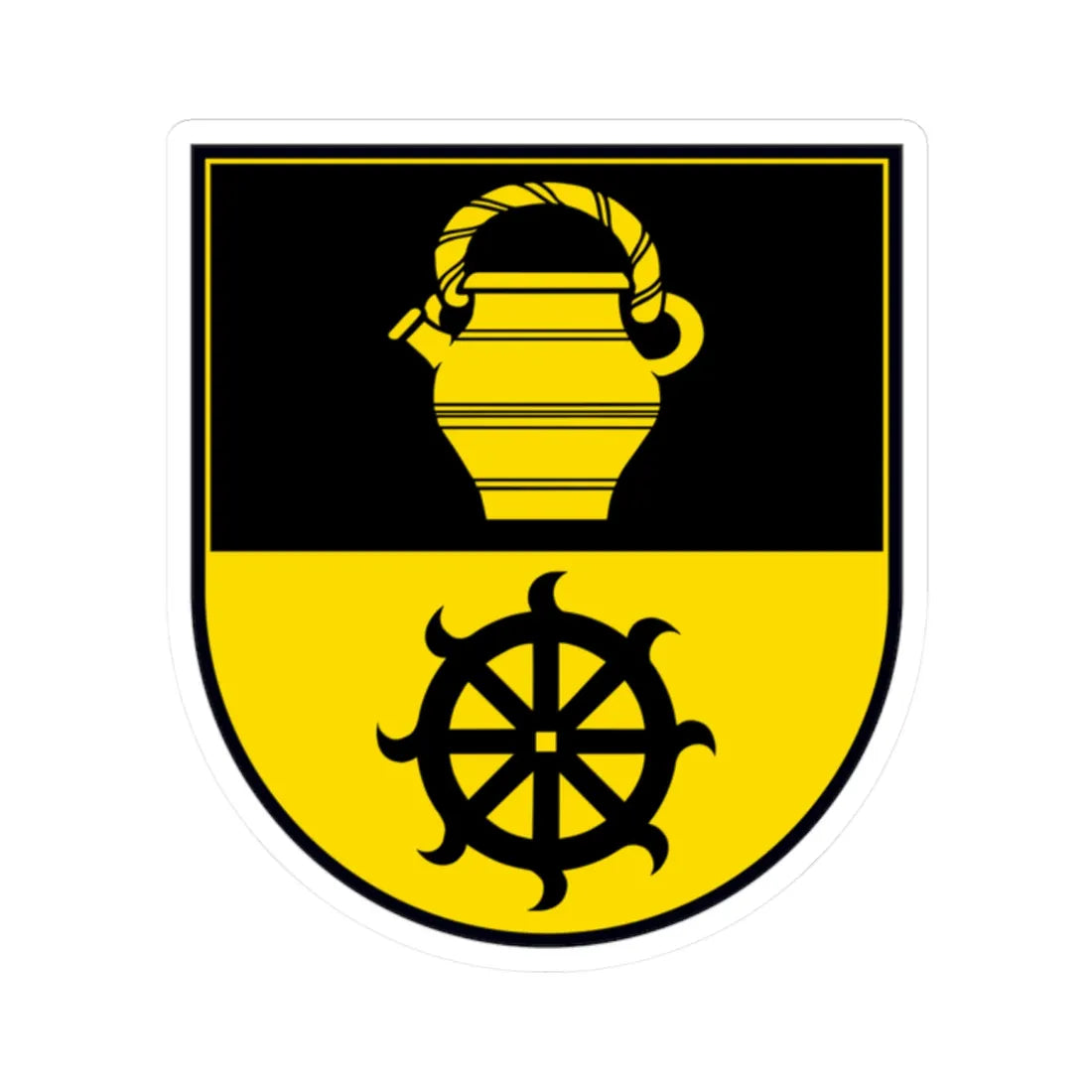 CHE Herznach-Ueken COA (Switzerland) (Coat of Arms) STICKER Vinyl Kiss-Cut Decal 2 Inch White - The Sticker Space