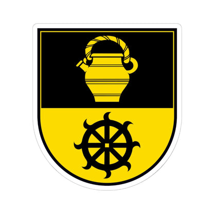 CHE Herznach-Ueken COA (Switzerland) (Coat of Arms) STICKER Vinyl Kiss-Cut Decal 6 Inch White - The Sticker Space