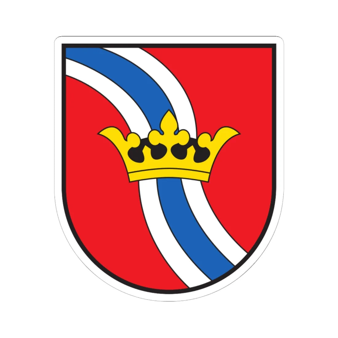 CHE Ilanz-Glion COA (Switzerland) (Coat of Arms) STICKER Vinyl Kiss-Cut Decal 6 Inch White - The Sticker Space