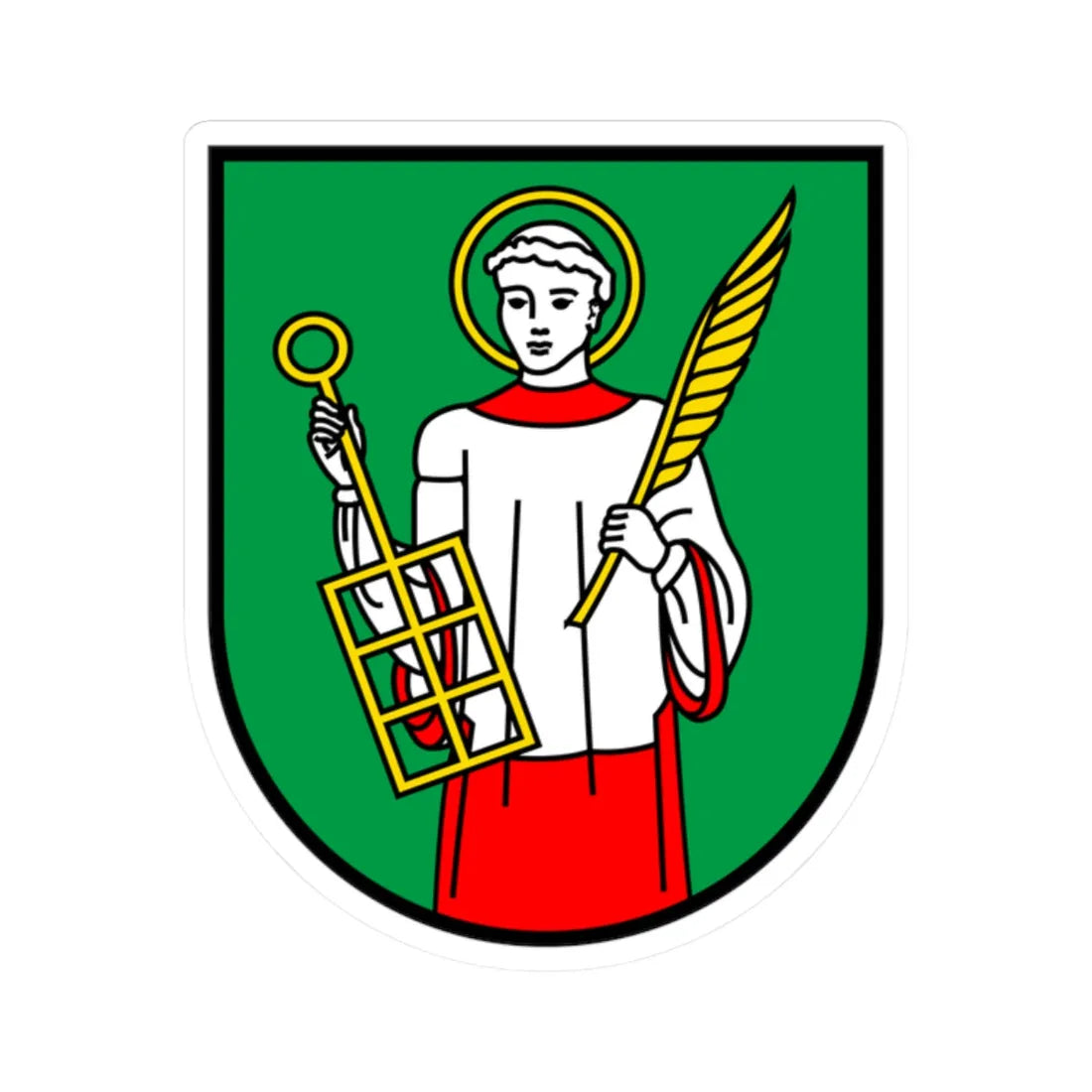 CHE Isone COA (Switzerland) (Coat of Arms) STICKER Vinyl Kiss-Cut Decal 2 Inch White - The Sticker Space