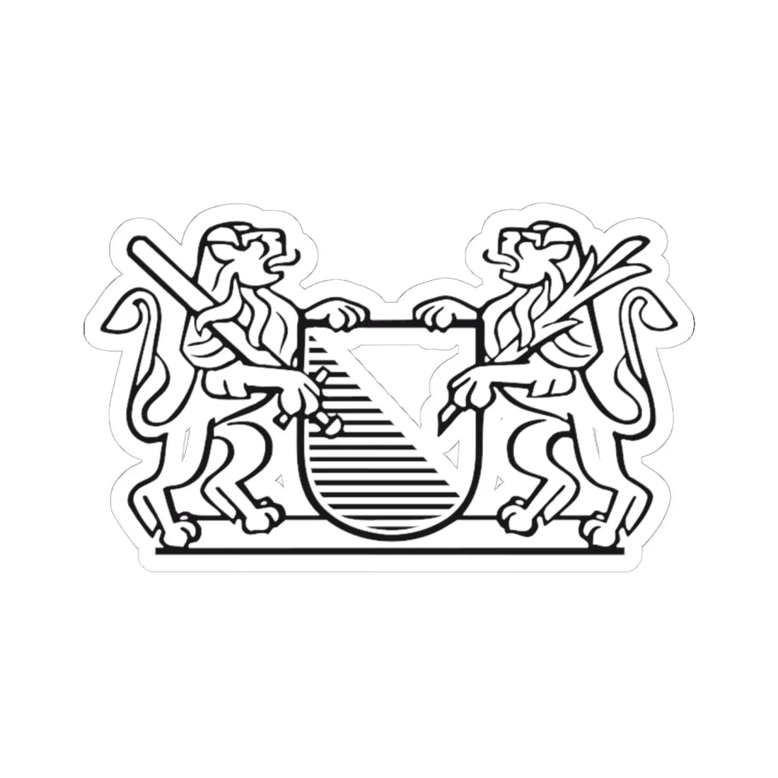 CHE Kanton Zürich Logo (Switzerland) (Coat of Arms) STICKER Vinyl Kiss-Cut Decal 6 Inch White - The Sticker Space