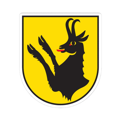 CHE Küblis COA (Switzerland) (Coat of Arms) STICKER Vinyl Kiss-Cut Decal 4 Inch White - The Sticker Space