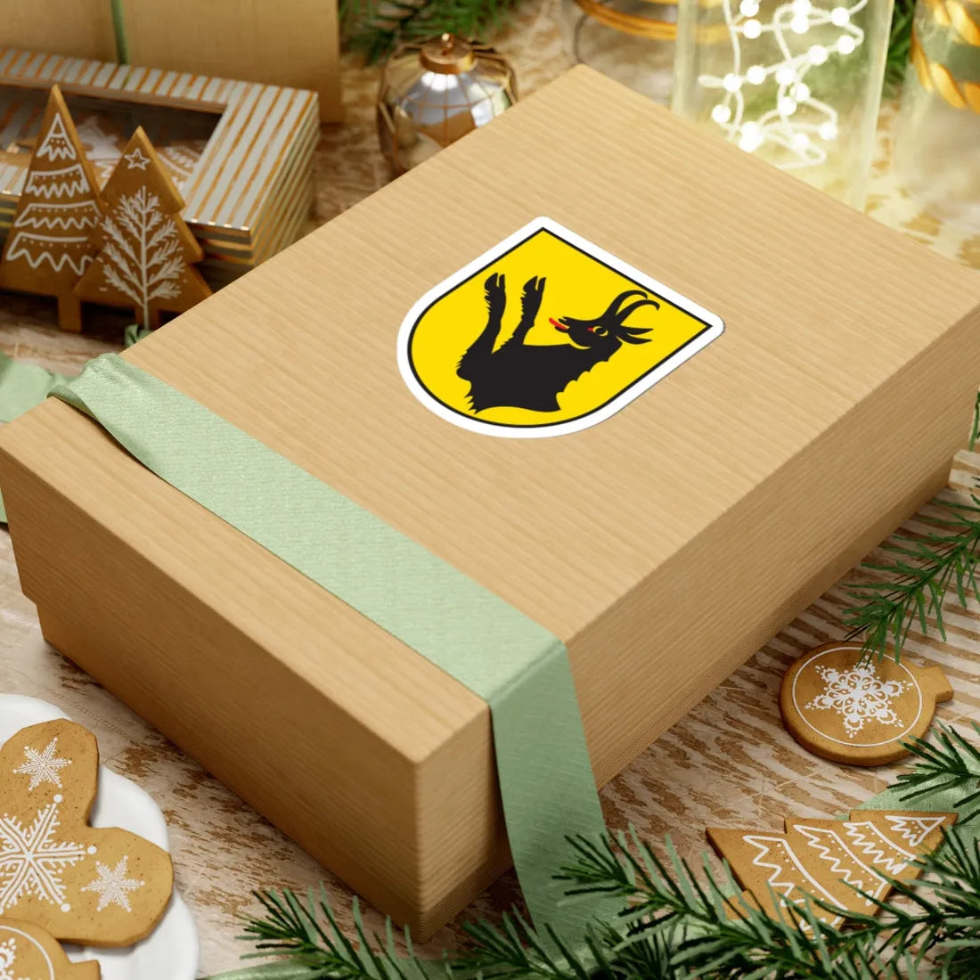 CHE Küblis COA (Switzerland) (Coat of Arms) STICKER Vinyl Kiss-Cut Decal - The Sticker Space